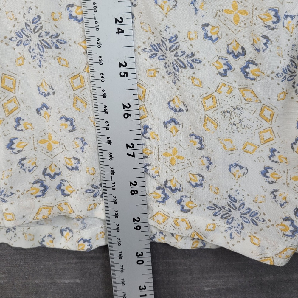 Levis Classic Camper Shirt Mens XL Relaxed Fit White Blue Yellow Geometric New - Picture 7 of 8